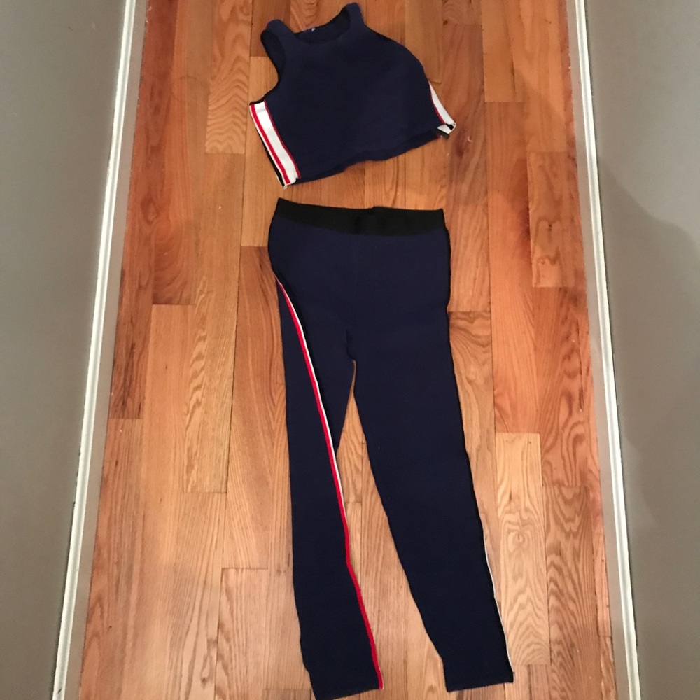 Navy pant suit set